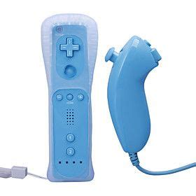 T L Commande Et Le Nunchuk Avec Tui Pour Wii Wii U Bleu