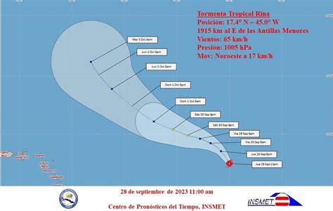 Se formó la tormenta tropical Rina en el Atlántico central Trabajadores