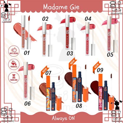 Jual Madame Gie Always On Lip Cream BPOM Madam Gie Lipcream Lipstick