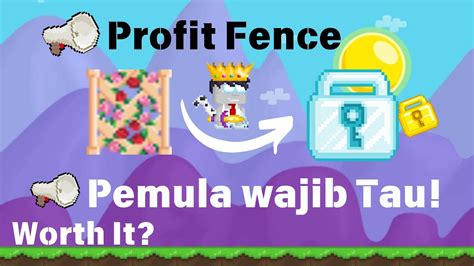 Profit Fence Growtopia Growtopia Indonesia Growtopiaprofit Pemula