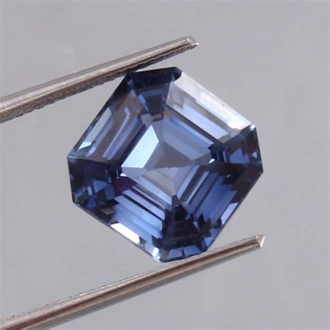 Aaa Natural Flawless Ceylon Blue Sapphire Loose Asscher Cut Gemstone