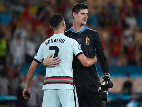 UEFA EURO 2020: Watch What Cristiano Ronaldo Told Belgium's Thibaut Courtois After Portugal's ...