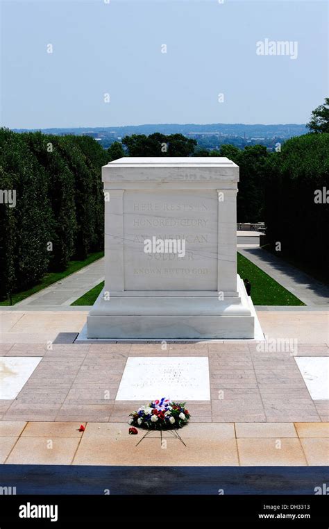 The Tomb of the Unknown Soldier in Arlington National Cemetery Stock ...