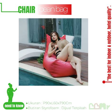 Jual Chair L Bean Bag Kursi Sofa Pantai Dewasa Cover Only Shopee