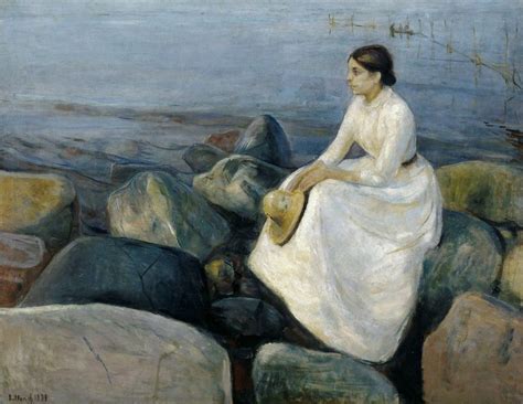 Summer Night Inger At The Beach By Edvard Munch Edvard Munch