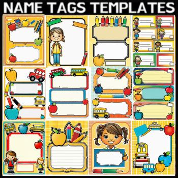 Back To School | Name Tags Templates | Desk Name Tags Plates | Student Gift