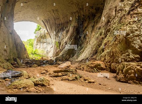 Bulgaria Karlukovo Prohodna Cave Known As The Eyes Of God Stock Photo