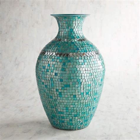 Pier 1 Imports Turquoise Mosaic Vase