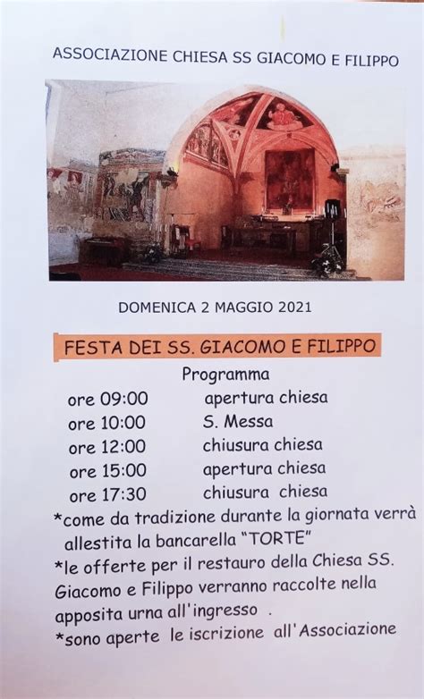 Ello Domenica 2 La Festa Dei Santi Giacomo E Filippo Casateonline