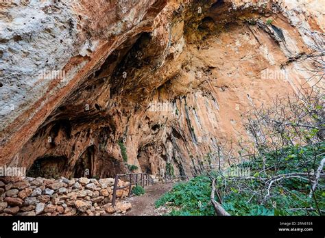 Grotta Dell Uzzo Prehistoric Cave Fence Stone Wall Zingaro