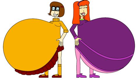 Velma And Daphne Covered Bellies By Angrysignsreal On Deviantart