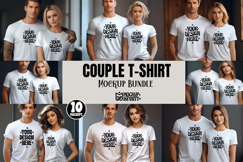 Couple T Shirt Mockup Bundle Graphic By Mockup Infinity · Creative Fabrica