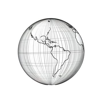 World Globe Line Art, World, Globe, Equipment PNG Transparent Image and ...