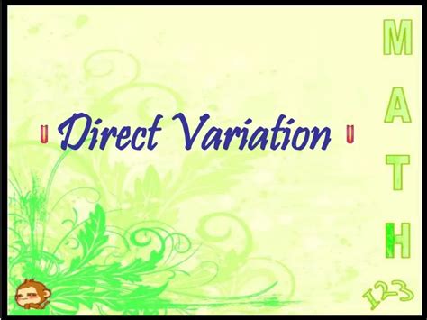 Ppt Direct Variation Powerpoint Presentation Free Download Id 8668374