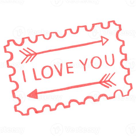 Decorative Sticker Badge Stamp I Love You 26562532 Png