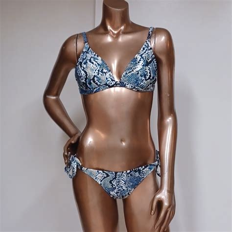 Shade Shore Swim Shade Shore Blue Snakeskin Bikini Poshmark