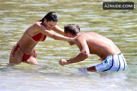 Phoebe Spiller Sexy Seen With Mitch Eliot Shows Off Her Beautiful Body Wearing A Hot Red Bikini