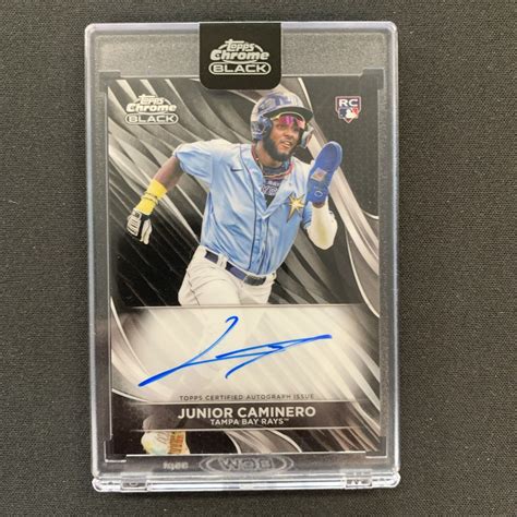 Junior Caminero Topps Chrome Black Rookie Auto Rc Cba Jca Tampa