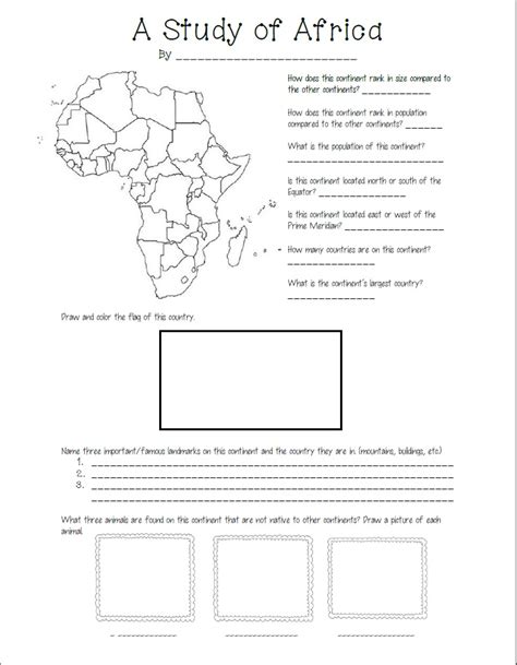 Africa Map Skills Worksheets - SkillsWorksheets.com