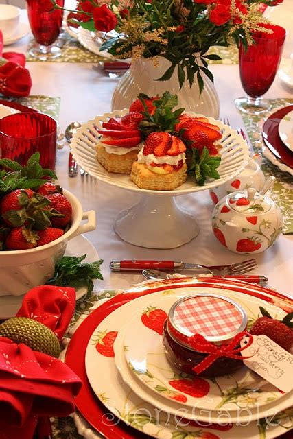 Plant City FL Strawberry Festival Tablescape Strawberry Party