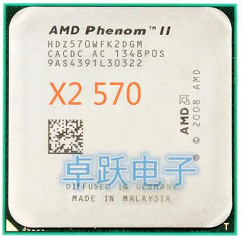 Procesador de CPU AMD Phenom II X2 570 doble núcleo 3 5 Ghz 6M 80W