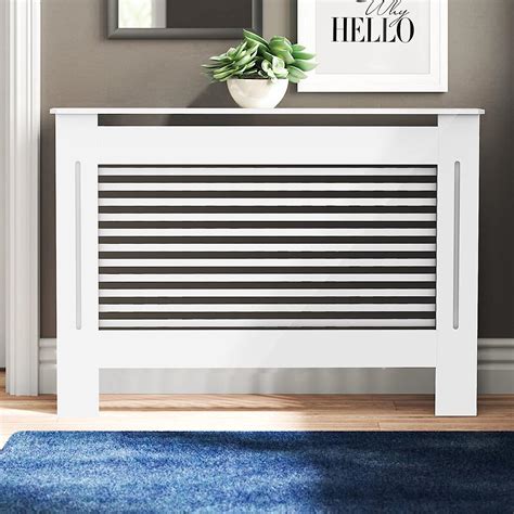 Fativo High Radiator Cover Wood Cabinet External Cm Height White