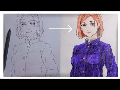 Nobara Kugisaki Art Tutorial How To Draw Nobara From Jujutsu Kaisen