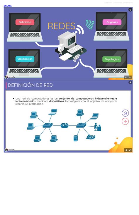 Lección 4 Redes ENLACE REDES DEFINICIÓN DE RED Una red de