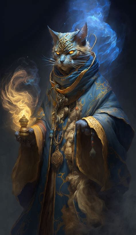 Cat Wizard | Fantasy character design, Character portraits, Concept art characters