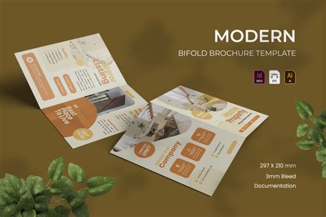 Modern Bifold Brochure By Vunira Thehungryjpeg