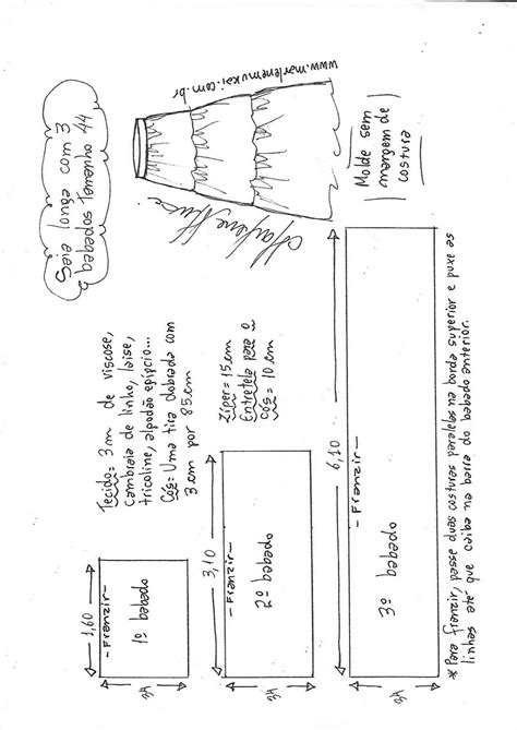 Saia longa 3 babados três Marias Saia longa Costura fashion Babados