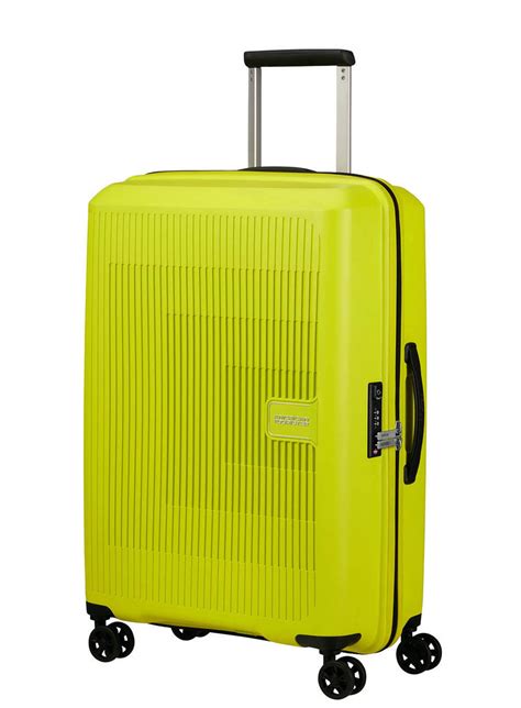 Walizka średnia poszerzana American Tourister AeroStep light lime