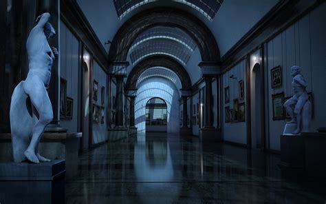 French Museum Hallway at Night by KarimRehimi on DeviantArt