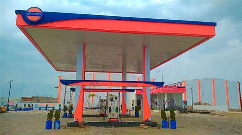 Mild Steel Indian Oil Petrol Pump Canopies For Industrial At Rs