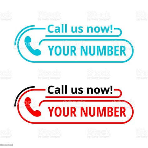 Call Us Now Template For Phone Block Stock Illustration Download