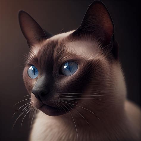 Premium Photo | Siamese. cat breeds. adorable image of a cat with sparkling eyes.