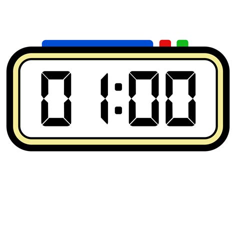 Digital Clock Time Show 100 Clock 24 Hours Illustration Time