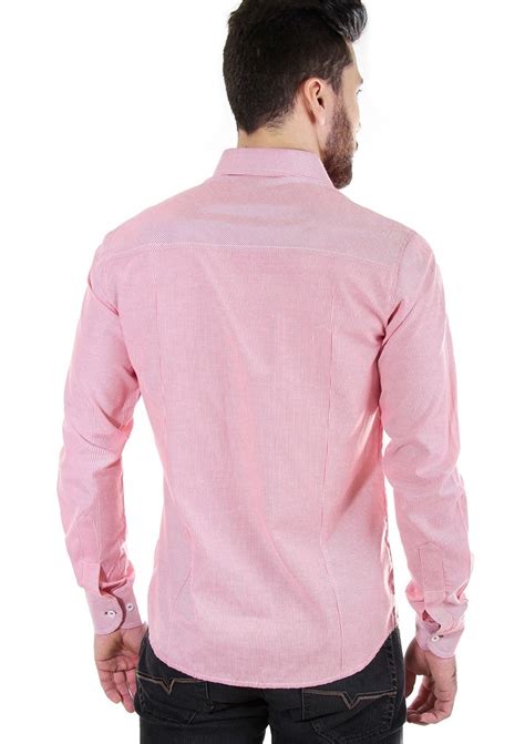 Camisa Social Masculina Slim Listrada Tony Menswear