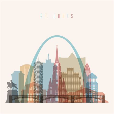 St Louis Skyline Vector At Collection Of St Louis