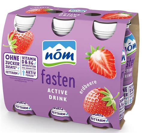 nöm fasten active Drink Erdbeere 6x100g