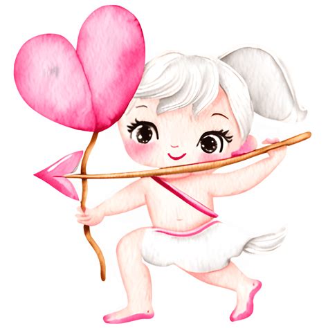 Clipart De Aquarela Do Dia Dos Namorados Seta Do Cupido Creative