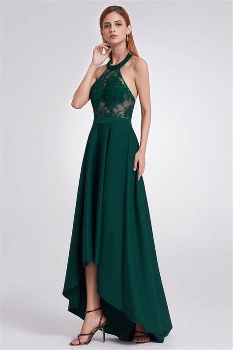 Alexis Halter High Low Formal Dress In Emerald Green High Low