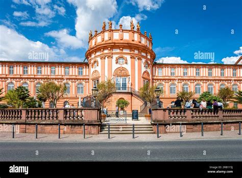 City Palace In Wiesbaden Biebrich Baroque Residence Of The Dukes Of Nassau With A Large Park In