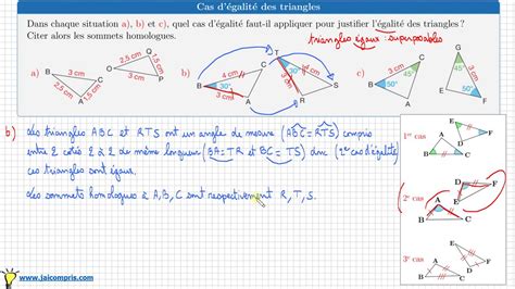 triangles égaux 4ème exercices