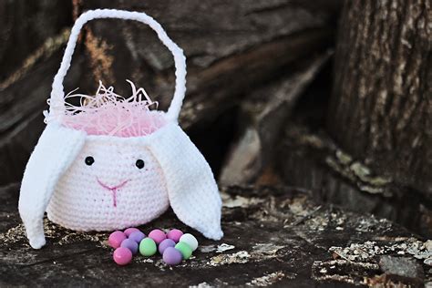 Crochet Easter Bunny Basket Sweet T Makes Three