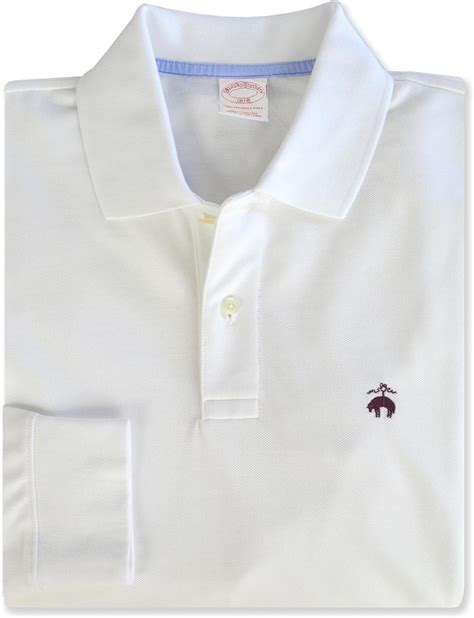 Brooks Brothers Polo de manga larga de algodón piqué para hombre