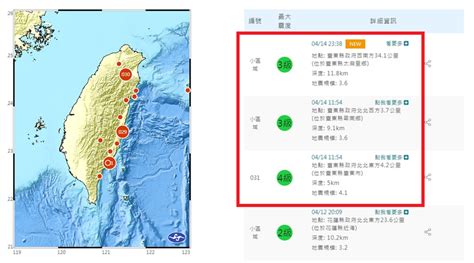 台東深夜又震！2338規模36小區域地震 最大震度3級 生活 自由時報電子報