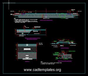 Roadwork Cross Section Pavement Details CAD Template DWG CAD Templates