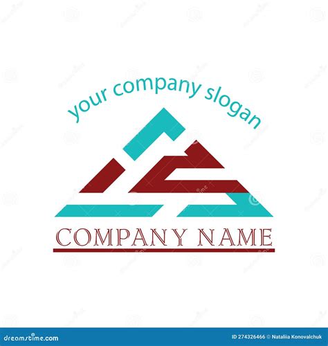 Abstract Logo With Text On An Isolated Background Stock Illustration