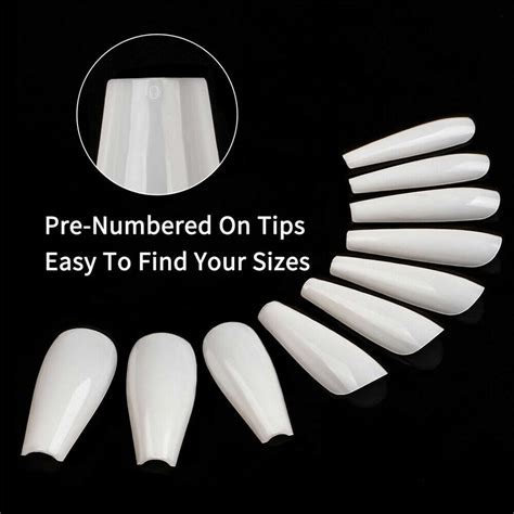 100pcs Ballerina Nail Coffin Tips Long Art Full Cover Manicure Fake False Nails Ebay